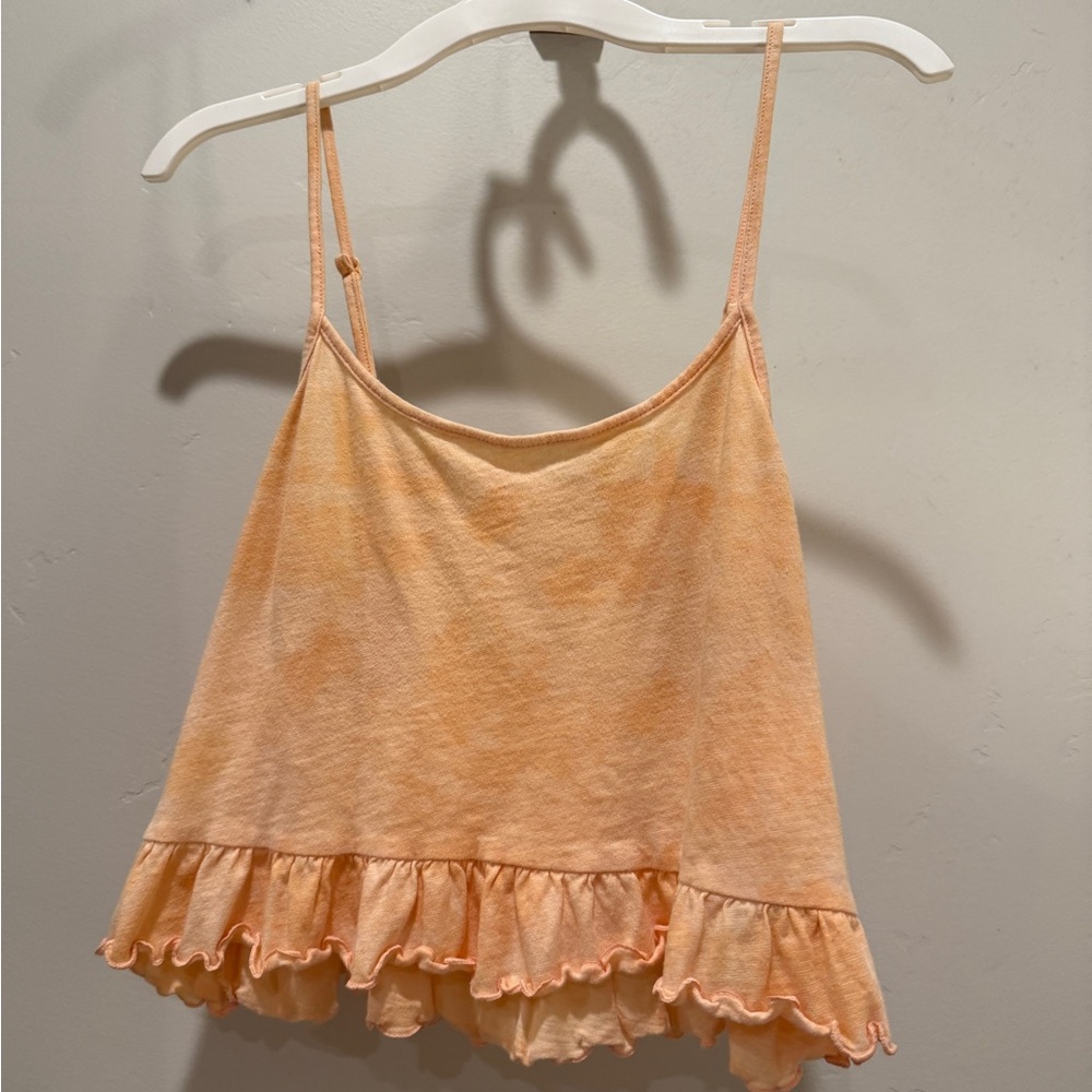American Eagle Outfitters XS Apricot Ruffle Cami Top